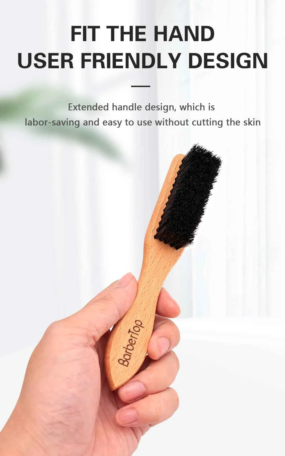 Brosse à Barbe Professionnelle en Bois - Soin Barbe Parfait