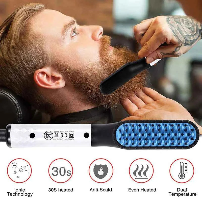 Peigne Chauffant Électrique pour Barbe et Cheveux - Styler Rapide - MyVies Store