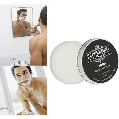 Savon à Raser Bio pour Homme | Mousse Onctueuse et Hydratante