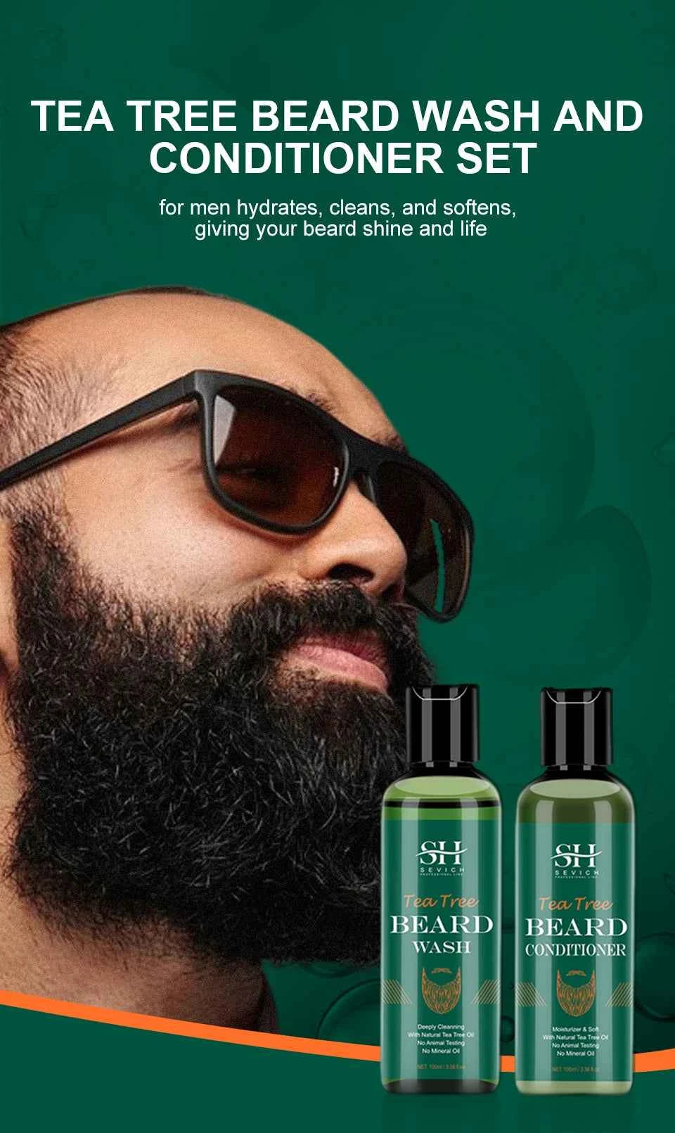 Kit de Croissance de Barbe Professionnel - Soin Complet 4-en-1