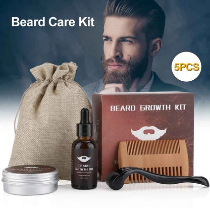 Kit Complet de Croissance et Soin de Barbe pour Hommes