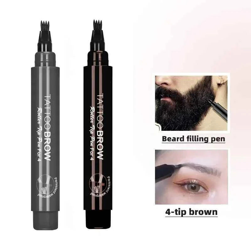 Stylo Remplisseur de Barbe 4 Pointes - Look Naturel et Défini