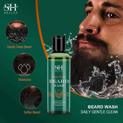 Kit de Croissance de Barbe Professionnel - Soin Complet 4-en-1